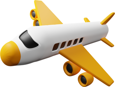 Plane 3d illustration